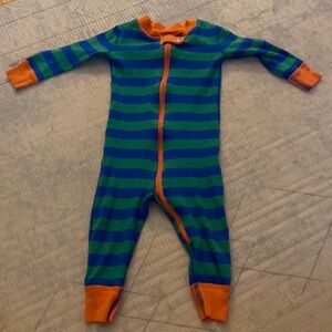 Hanna Andersson striped long sleeve onesie 12 months.